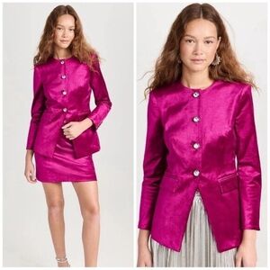 Veronica Beard Cencia Velvet Jacket Fuchsia Sz 6 & 10 (sold out everywhere!)